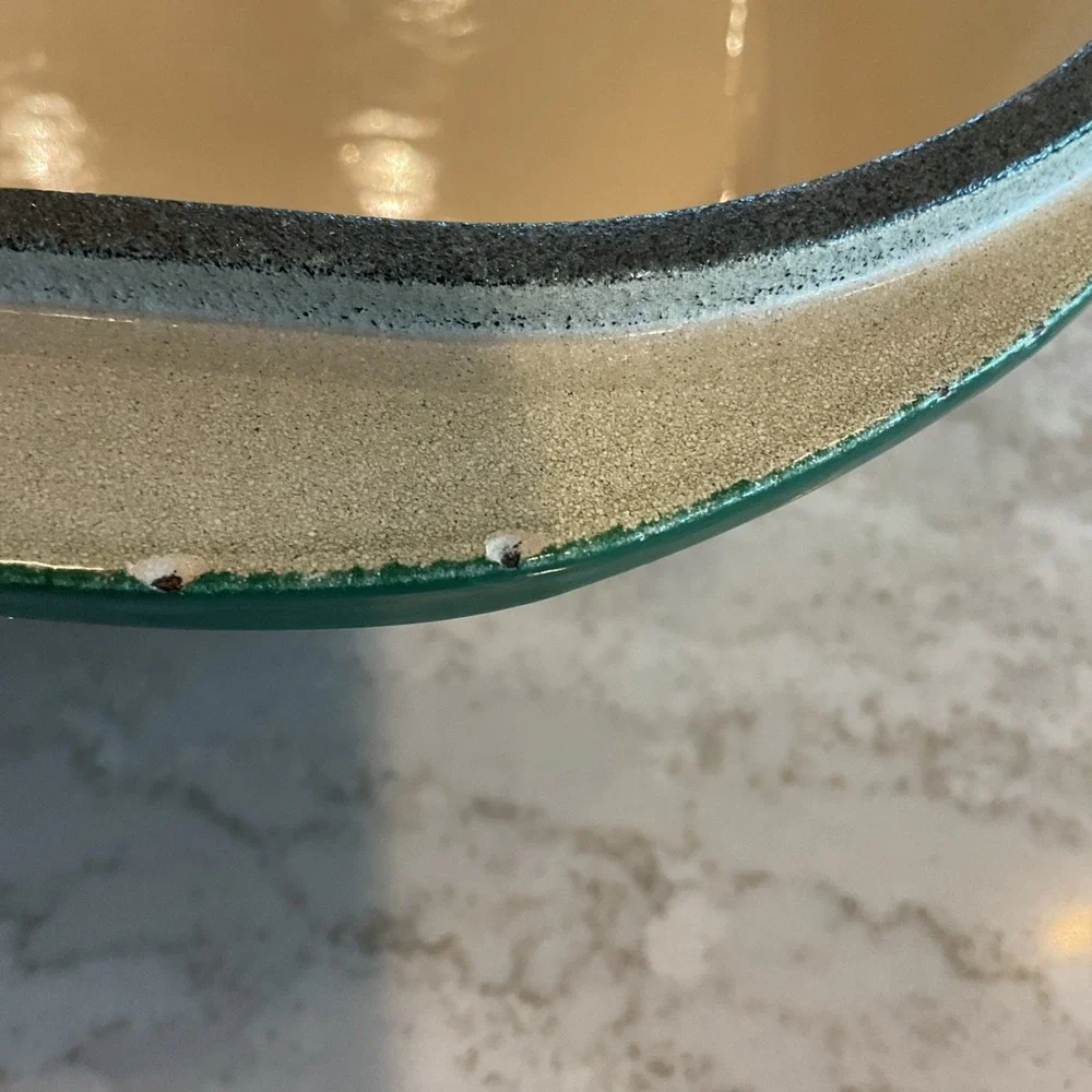 Le Creuset #40 Lasagna Baking Pan Enameled Cast Forest Gradient Green France